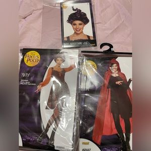 Hocus pocus Sanderson sisters Mary costume with cape and wig Adult size XL.